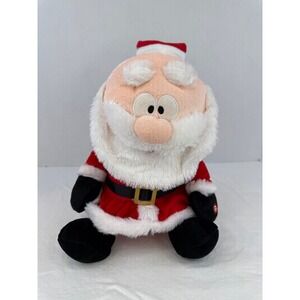 Vintage Gemmy Industries Animated Santa Claus Plush Christmas Animatronic